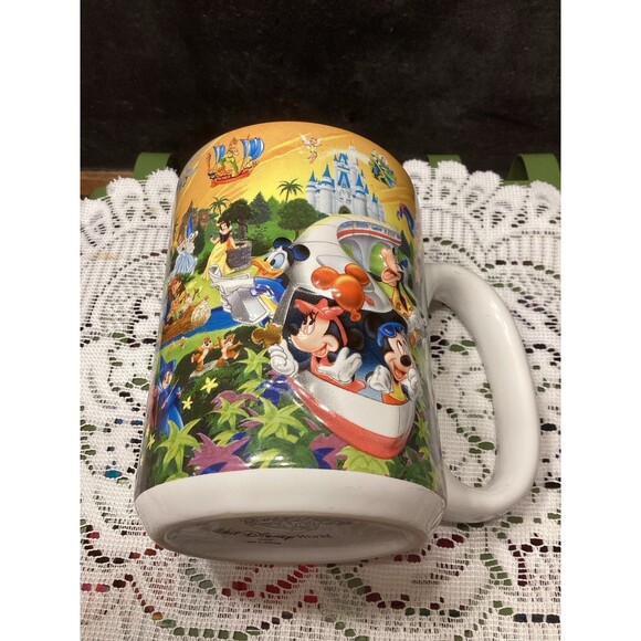 Walt Disney World Grandma Coffee Mug Vintage Made in Thailand 3D Effect Heavy - Picture 3 of 10